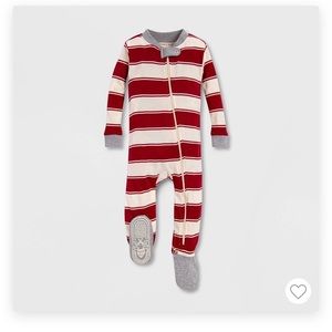 Burt’s Bees red stripe Christmas pajamas nwot